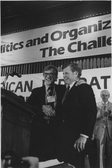 (27808) AFT President Albert Shanker, Senator Ted Kennedy, 1980 AFT Convention